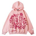 VOLYMOON Mens Graphic Oversized Hip Hop Streetwear Casual Hoodie Cartoon Character Print Hoodies y2k Hooded Sweatshirt …