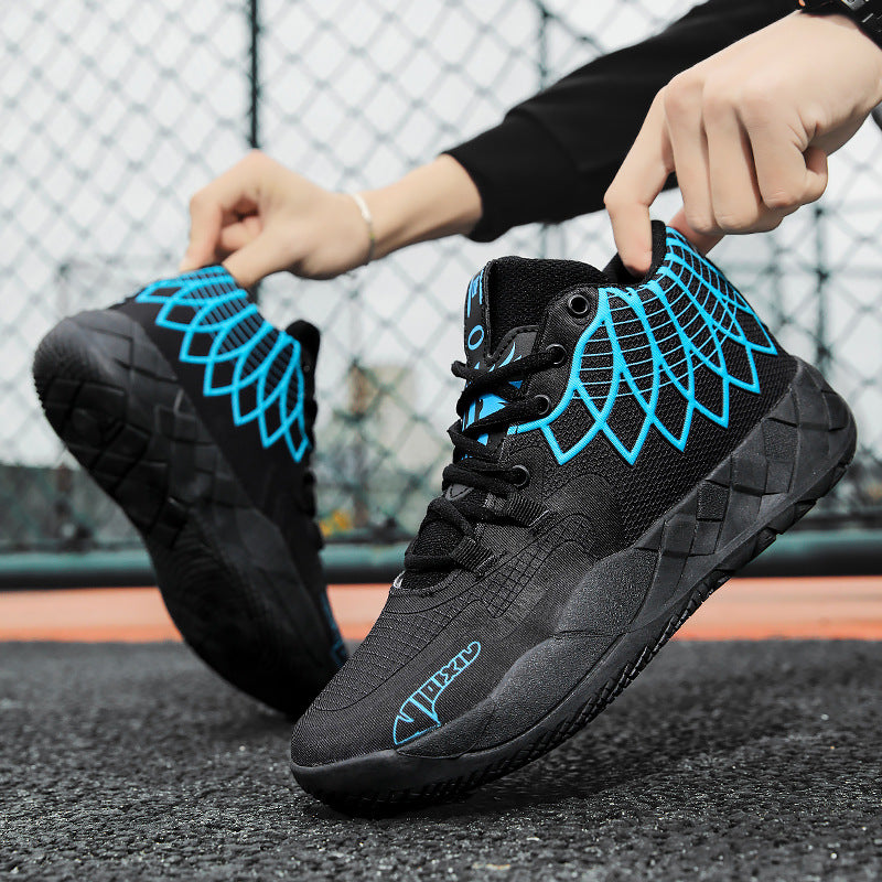 Fashionable High-Top Basketball Shoes with Cushioning